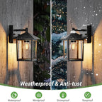 zemty Outdoor Wall Light Fixtures, Matte Black Exterior Front Porch Light with E26 Socket, Waterproof Exterior Wall Sconce Lighting Lamp for House, Doorway, Garage(Bulb Not Include)