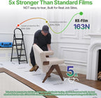 39"x100' Heavy-Duty Floor Protection | Construction Grade Carpet Protector | Drop Cloth Plastic Film for Hardwood Floors | Waterproof Painters Covering with No Residue(Summit White)