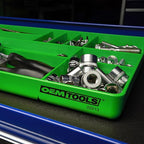 OEMTOOLS 22213 Tool Box Organizer Tray – 10-Compartment Tool Chest Organizer for Parts, Bolts, and Small Tools – Stackable Drawer Tray Design