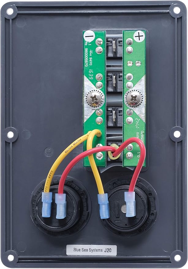 Blue Sea Systems 4321 Circuit Breaker Switch Panel, Black , Gray