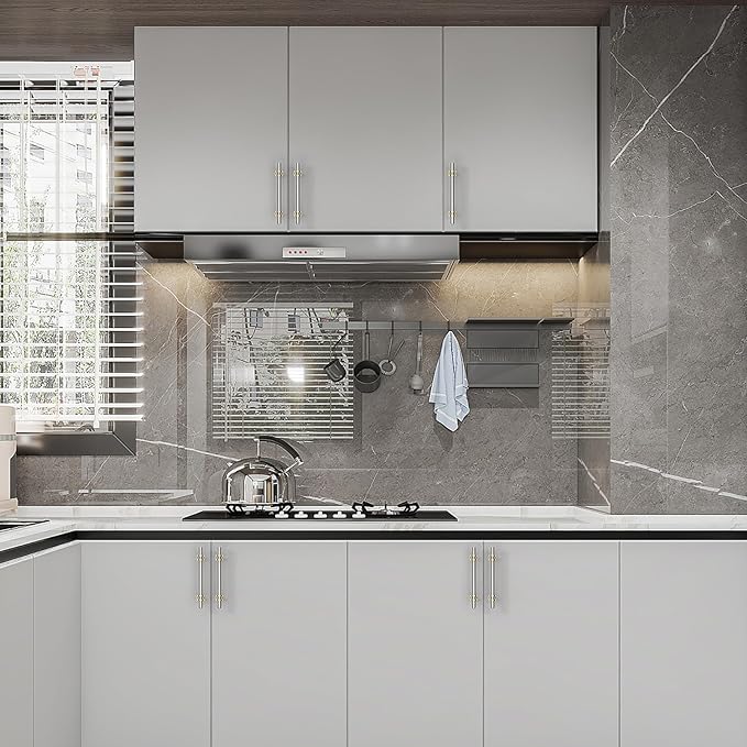 Asidrama 10 Pack 3.75 Inch(96mm) Gold and Brushed Satin Nickel Kitchen Cabinet Handles, Cabinet Pulls Kitchen Cabinet Hardware Cupboard Handles Drawer Pulls