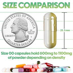 XPRS Nutra Size 00 Separated Capsules - 1000 Count Gelatin Empty Capsules Separated in Bags - Empty Capsules- Separated Empty 00 Capsules- Pill Capsules Empty for DIY Supplement Filling (Blue/White)