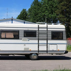 5-Rung Window Well Ladder Straight, Heavy Duty Steel Fire Escape Ladder, Basement Egress Wall Ladder 56.2" Lx17.9 W, Black