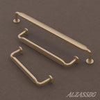 Alzassbg 6 Pack Champagne Bronze Cabinet Handles, 7-1/2 Inch(192mm) Hole Centers Arch Modern Cabinet Pulls Kitchen Cabinets Hardware for Cabinets and Drawers AL3503TGP