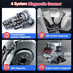 2025 New Upgraded FOXWELL Car Scanner NT604, OBD2 Scanner Diagnostic Tool, ABS Scanner, Airbag Scanner, Check Engine Code Reader, Transmission Scan Tool for All Vehicles, English/Spanish Ver., AutoVIN