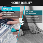 DURATECH 2-Piece S2 Steel Screwdriver Set, Professional Screwdrivers with Non-Slip Cushion Grip & Marked Specifications, Phillips and Flathead Screw Driver, Hand Tool for Home and Industrial Use