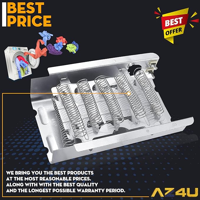 For Whirlpool LER5620KQ1 LER4634JQ1 LER4634PQ0 LER7646EQ2 LER3624EQ1 LER4634EQ2 LER8858EQ1 WED5300VW0 WED4800XQ3 WED5100VQ0 LER4634EQ0 LER4634JT0 LER3624EQ0 LEQ9030PQ0 Replaces Dryer Heating Element