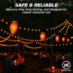 OHLECTRIC Halloween Light Bulbs (4 Pack – Orange), 7 Watt Mini Bulbs – E12 Candelabra Base, Non-Dimmable, 120 Volts – C7 Night Light Lamp Replacement Bulb for Salt Lamps, Window Candles, Holiday Decor