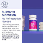 Microbiome Labs Spore Based Probiotic Gummies for Women, Men & Children - MegaSporeBiotic Gummies - 4 Bacillus Probiotics for Digestive Health & Microbiome Support - Berry Flavor (60 Gummies)
