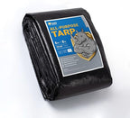 GUARD SHIELD Tarps Heavy Duty Waterproof 6x8 Feet Black Poly Tarp Cover Outdoor Thick UV Resistant Tarpaulin with Grommets 10mil
