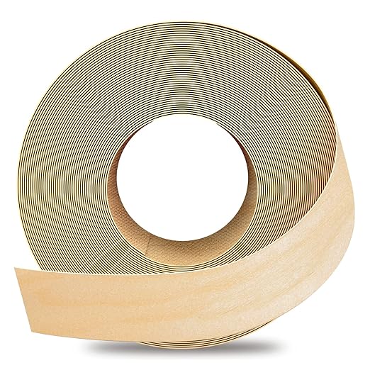 GSCIT Club Birch Edge Banding, 3 inch x 10ft roll of Wood Veneer Edge Banding Pre-glued Flexible, Real Wood Tape Banding for Cabinet Repair Furniture Restoration
