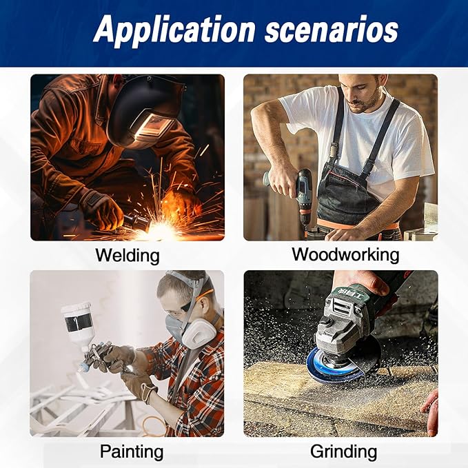 6200 Half Face Respirator Mask with Filters, Gas Mask Ideal for Painting, Woodworking, Sanding, Spraying