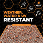 12' x 20' Super Heavy Duty 16 Mil Brown Poly Tarp Cover - Thick Waterproof, UV Resistant, Rip and Tear Proof Tarpaulin with Grommets and Reinforced Edges - by Xpose Safety
