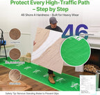 39"x100' Heavy-Duty Floor Protection | Construction Grade Carpet Protector | Drop Cloth Plastic Film for Hardwood Floors | Waterproof Painters Covering with No Residue(Mint Green)