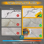 Concrete Crack Filler, Cement Crack Filler, Self-Leveling Crack Filler Concrete Repair, Asphalt Crack Filler, Quick-Drying – No Cracking, Sealant for Repairing Driveway Cracks and Roof Leaks – 6 Pack