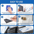 QDiShi 50PCS EVA Double Sided Adhesive Pads Pre-Cut Foam Tape 3x5cm Heavy Duty Mounting Tape Black Super-Sticky Pad Waterproof Self Adhesive Pad for Home Décor & DIY Art Crafts