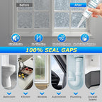 Clear Silicone Sealant & Adhesive RTV Transparent 100% Silicone Caulk Waterproof High Strength All-Purpose Shrink & Crack Proof Caulking for Kitchen, Bathroom, Windows & Car -1.8oz/50g