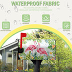 Flamingo Tropical Magnetic Mailbox Covers Summer Palm Leaf Mailbox Cover Decorations Standard Size 21x18 Inch Jungle Floral Post Letter Box Wraps Cover for Garden Decor