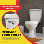 Qualihome Front Mount Chrome Toilet Handle Replacement Kit with 2 Inch Universal Toilet Flapper Replacement Kit and Stainless Steel Toilet Flapper Chain