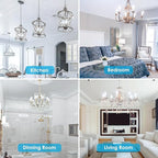 VOLIVO Dimmable E12 LED Candelabra Bulbs 60Watt Equivalent, 5000K Warm White, 500Lumens, 4.5W B11 Vintage Chandelier Light Bulbs, LED Filament Clear Glass Candle Lamp for Ceiling Fan Home, 24Pack