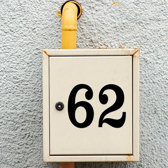 200 PCS Mailbox Numbers for Outside, Vinyl Numbers Stickers Mailbox Number Decals, Self-Adhesive Waterproof Numbers for Mailbox Window Door Trucks Address Number (Black, 2 inch)