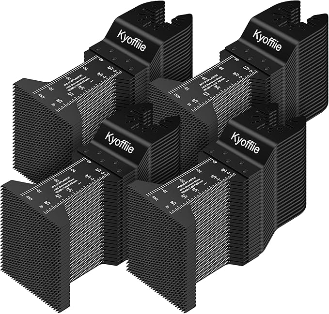 100Pcs Oscillating SawBlades, 1-3/4" Quick Release Multi Tool Blades Kits Universal Oscillating Tool Blades Wood Plastic, Compatible with Dewalt Ryobi Makita Bosch Craftsman (Pack of 8)