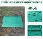 24x24x24in Underground Splice Boxes W/FRP Inspection Cover Large Enclosure Box Bucket Polyethylene Distribution Pull Access Electrical Junction Drillable Tapered Wiring Box for Cable