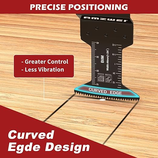 30 Pcs Bi-Metal Oscillating Tool Blades Metal Cutting, 1-3/4" Curved Edge Multitool Blades for Soft Metal, Hard Wood, Plastic, Oscillating Saw Blades Fit Dewalt Milwaukee Bosch Ryobi