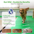 39" x 200' Heavy-Duty Floor Protection | Construction Grade Carpet Protector | Drop Cloth Plastic Film for Hardwood Floors | Waterproof Painters Covering with No Residue (Green)