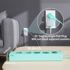 SOLL IPX9 Outdoor Power Strip Weatherproof, Surge Protector Power Strip with 3 Outlet and 3 USB Charging Ports(2 USB C), 5.18FT Extension Cord for Patio, Garden, Bathroom, Kitchen, Garage, Office