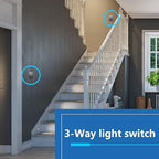 LIDER Minimalist Design Matte Finish Lighted Decorator Switch, Frameless Paddle Light Switch with Locator Light, Grounding Screw, 3-Way or Single Pole, 15A 120V, UL Listed, LS15-3W-SG, Space Gray