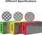 3pcs Diamond Hand Polishing Pads for Ceramic Tile Glass Grinding,Sanding Blocks Polishing 60#,200#,400#