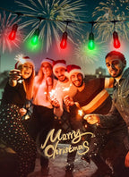 Minetom S14 LED Christmas Replacement Light Bulbs, UL Listed, 1 Watt E26 Medium Base Plastic Shatterproof LED Edison Bulbs, Easily Screw in Strings Spools Strands, Red & Green, 20 Pack