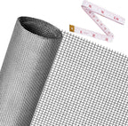 Replacement Window Screens, 48X118 Inch Durable Window Screen Mesh for Patio Porch Door Windows, DIY Adjustable Fiberglass Screen Repair Kit Sliding Net Roll Pet, Grey by Ouskr