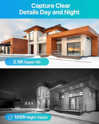 ZOSI C220 4Pack 4MP 2.5K QHD Add-On PoE IP Camera Outdoor, 1440p Surveillance Outdoor Camera to Home Security System, Only Work with ZOSI PoE NVR, 100ft Night Vision, AI Human Detection, One-Way Audio