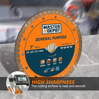 7 Inch Diamond Cutting Blade, Turbo Rim for Angle Grinder Circular Saw Cutter Wheel Dry Wet for Masonry/Concrete/Brick/Stone, 7/8"-5/8" Arbor (180mm, 3 PCS)