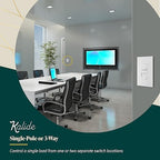 TOPGREENER Kalide 0-10V Dimmer Light Switch, LED Dimmer Switch, Low Voltage Dimmer, 3-Way or Single Pole, 120VAC 60Hz, 120VAC 10A/ 277VAC 5A LED, TGSDS-010-W, White