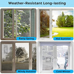 Grey Window Screen Repair Tape, 2IN X 35FT (420IN) Screen Repair Kit for Windows or Doors, Strong Adhesive Patch Kit Fiberglass Mesh Tape