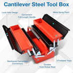 Mini Toolbox, Tool Box Organizer with Steel, Cantilever for Workshop, Garage, Warehouse