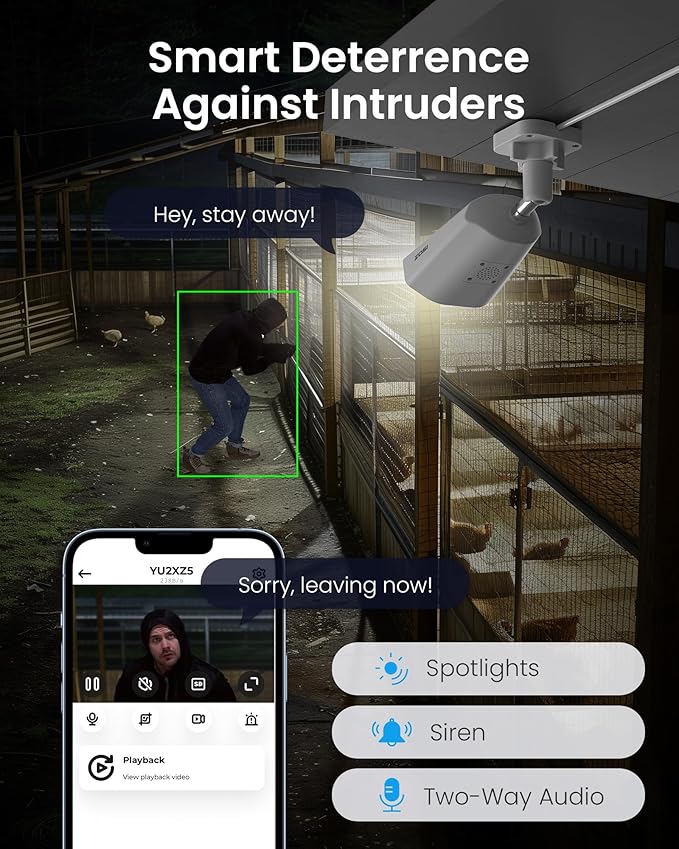 ZOSI 32 Channel 4K PoE Security Camera System, 32x 8MP Spotlight Commercial Cameras Outdoor Indoor, Face Person Vehicle Detection, 2 Way Audio, 32CH 4K Surveillance NVR with 8TB HDD for 24/7 Recording