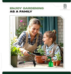 Gardening 9-Piece Heavy Duty Carbon Steel Gardening Tool Set – Rust-Proof, Ergonomic Non-Slip Handles with Durable Storage Tote Bag – Ideal Garden Gift by BRSS