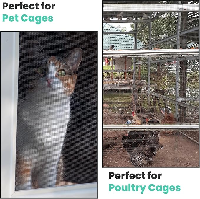 tonchean 98.4 feet x 47.2 inch Windows Screen Mesh Roll Replacement, 304 Stainless Steel Window Screen Mesh for Porch Patio Sliding Door Screening(Black, 20 Mesh)