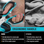 DURATECH 6.5-Inch Compact Electrician Scissors, 4-in-1 Multipurpose Scissors with TPR Comfort Grip, Serrated Blades for Cutting Copper Wire, Carpet, Leather, and Fabric