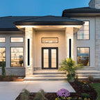 2 Pack 23.6 inch Modern LED Outdoor Wall Light, 3000K-6000K 10%-100% Dimmable Lights for Outside, IP65 Waterproof Wall Sconce Light with Remote Control for Porch, Hallway, Garage, Patio, Stairway,Yard