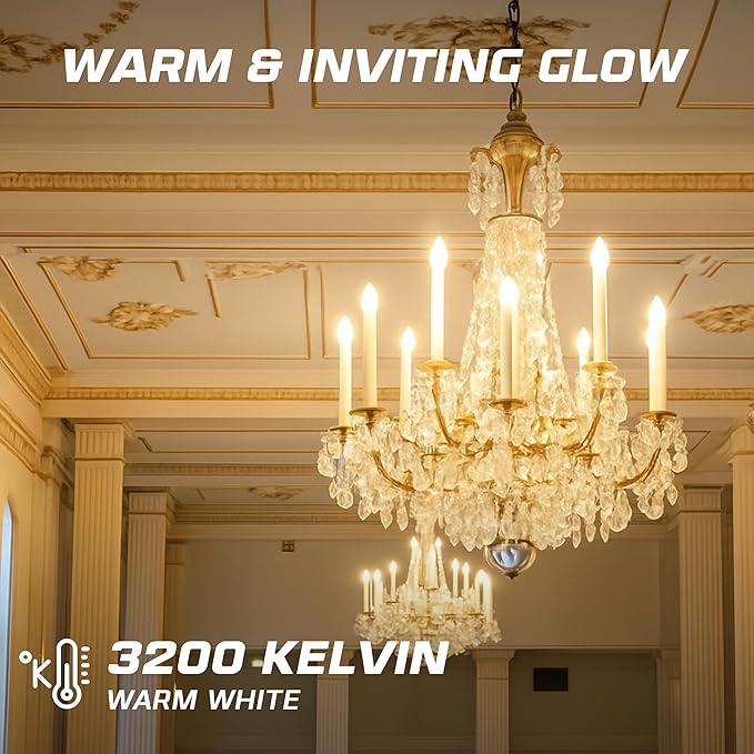 OHLECTRIC Night Light Bulbs (4 Pack – Clear), 7 Watt Mini Bulbs – E12 Candelabra Base, Non-Dimmable, 120 Volts – C7 Night Light Lamp Replacement Bulb for Salt Lamps, Window Candles, Holiday Decor