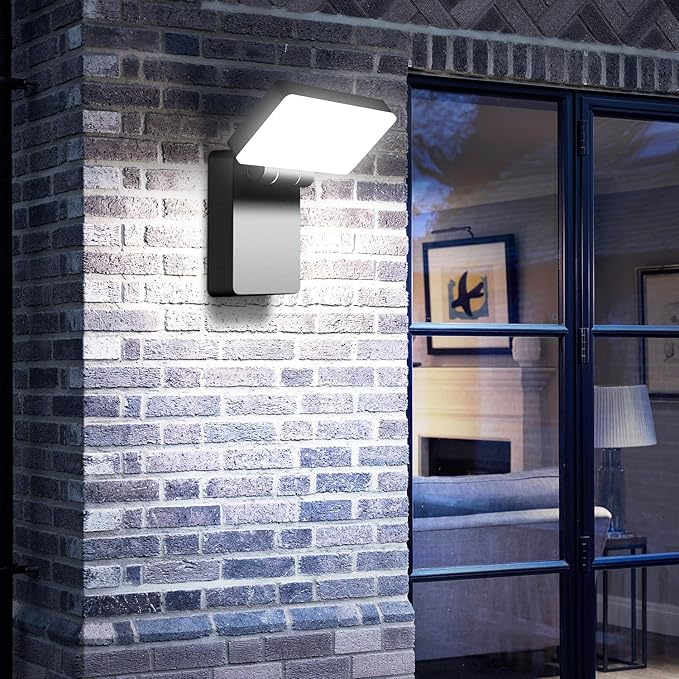 40W LED Wall Lights 3000LM Rotatable 360° Neighbor Friendly Porch Light 5000K Waterproof IP65 Outdoor Security Flood Lighting Switch Control for Garage Yard Backyard