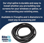 Window Screen Spline (25' x .220")