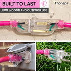 10 Ft Outdoor Extension Cord with 3 Prong, 16/3 SJTW Neon Pink Extension Cord 10ft, 13 AMP for Indoor or Outdoor Use, Small Appliances, Gardens, Lawn, Lights Decor - UL Listed