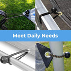 Cartman 60 Pack 6 Inch Ball Bungee Cords Canopy Ties with Elastic String for Canopy, Tarp, Straps, Tent, Black