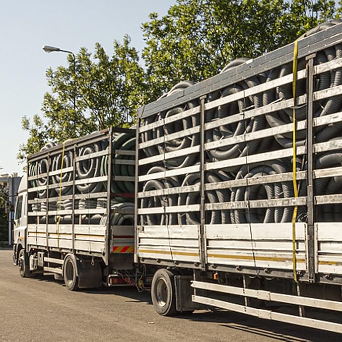 Flat Hook Ratchet Straps-Tie Down Straps Heavy Duty-2 Inch x 27 Feet-Weather Resistant Strap -3,333 Pound Working Load Limit-for Flatbed, Truck, Trailers Pickup(2 Pack) Yellow